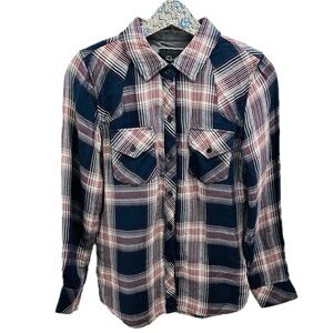 Rails Button Down Shirt Size Small Plaid red white blue flannel